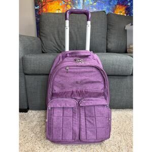 Lug Porter Roller Rolling Bag Plum 2 Wheeled Carryon Travel Laptop Luggage